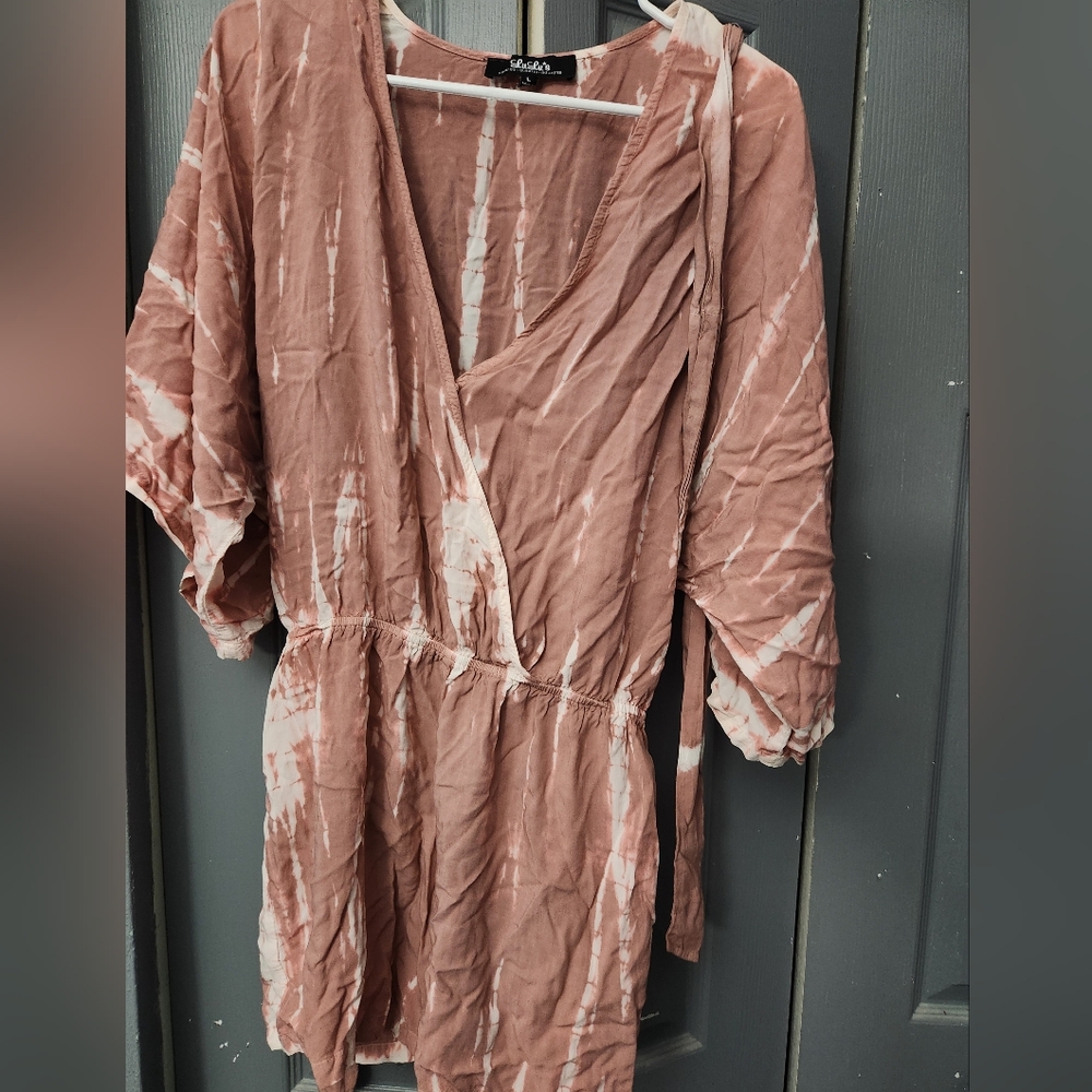 tie dye romper- rose lulu